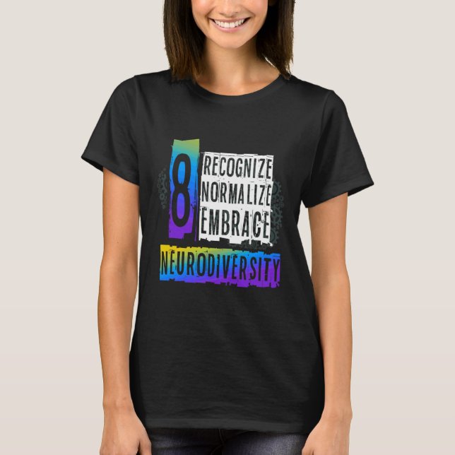 Camiseta Reconocer la normalización del autismo para abraza (Anverso)