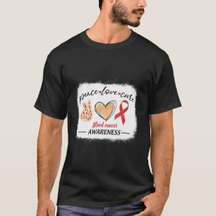 Camiseta reconocimiento de cáncer de sangre coincidente paz