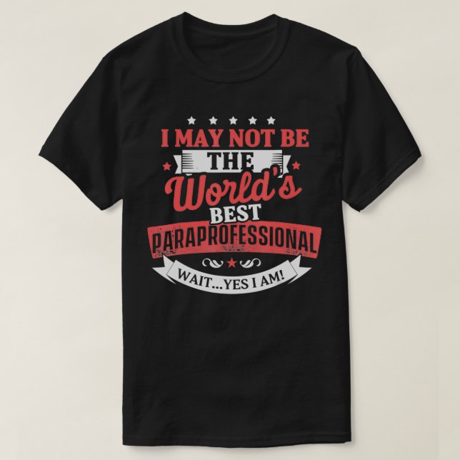Camiseta Reconocimiento de mejor profesor de paraprofesiona (Diseño del anverso)