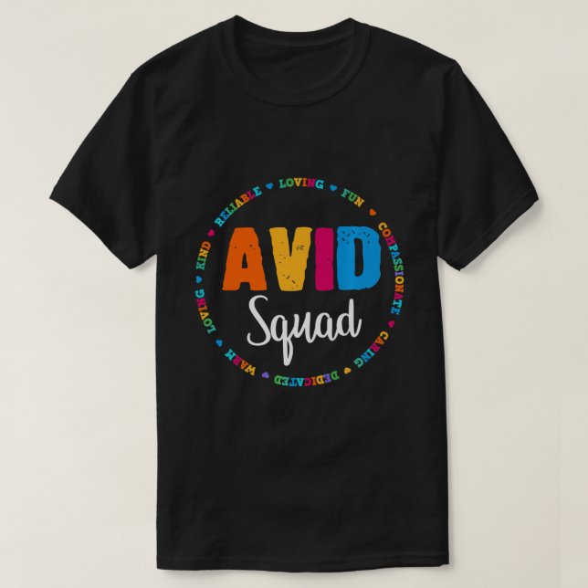 Camiseta Reconocimiento del docente del programa AVID Squad (Diseño del anverso)
