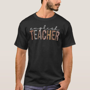 Camiseta Reconocimiento Del Leopardo De Inglés Por Las Muje