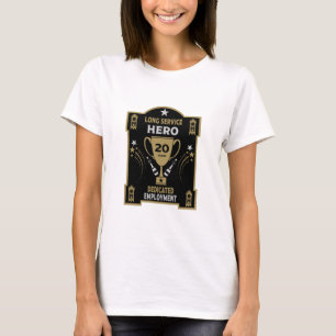 Camiseta Reconocimiento del servicio de empleo a largo plaz