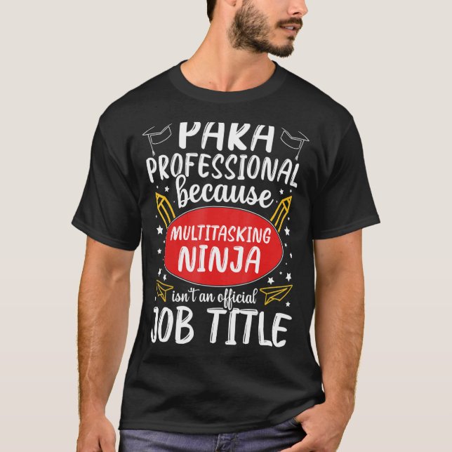 Camiseta Reconocimiento Paraprofesional Ninja Multitarea A (Anverso)