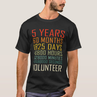 Camiseta Reconocimiento voluntario Vintage 5 años