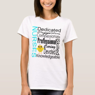 Camiseta Reconozca a una enfermera:  Collage del