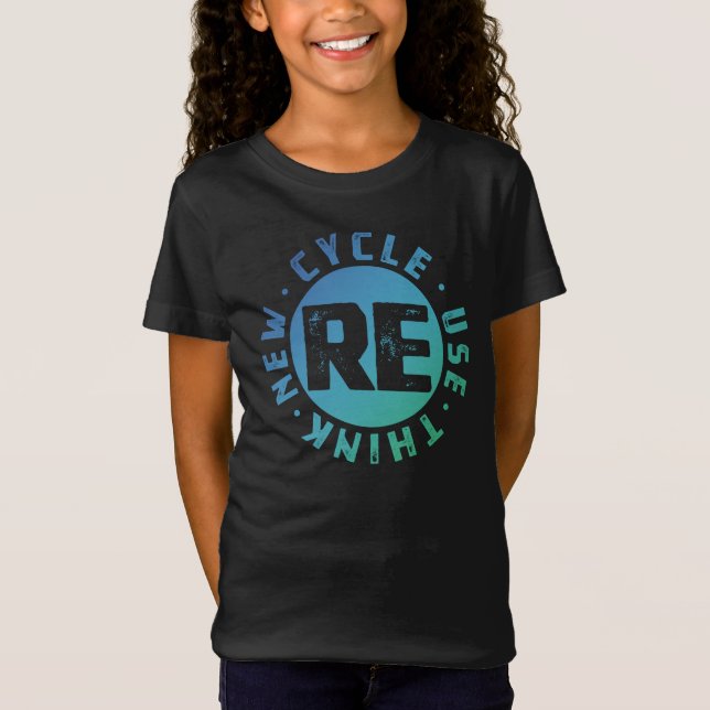 Camiseta Reconsideración de reciclaje del Día de la Tierra  (Anverso)