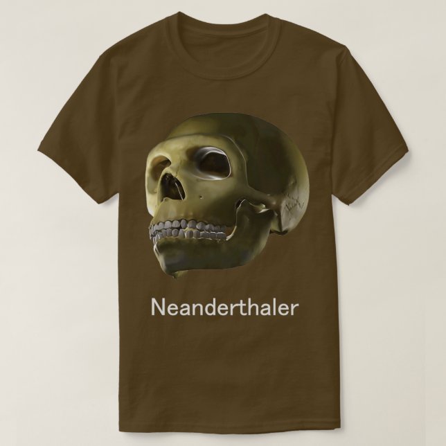 Camiseta Reconstrucción de Neanderthaler schadel (Diseño del anverso)