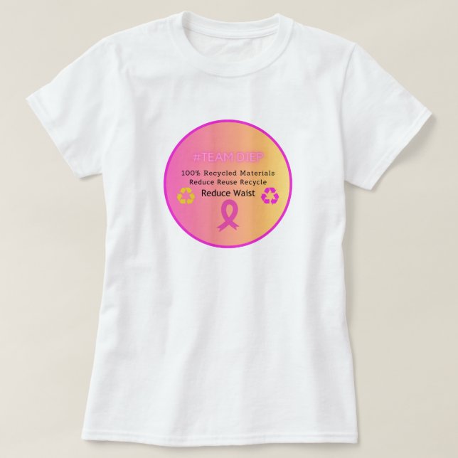 Camiseta Reconstrucción del Cáncer de Mama DIEP (Diseño del anverso)