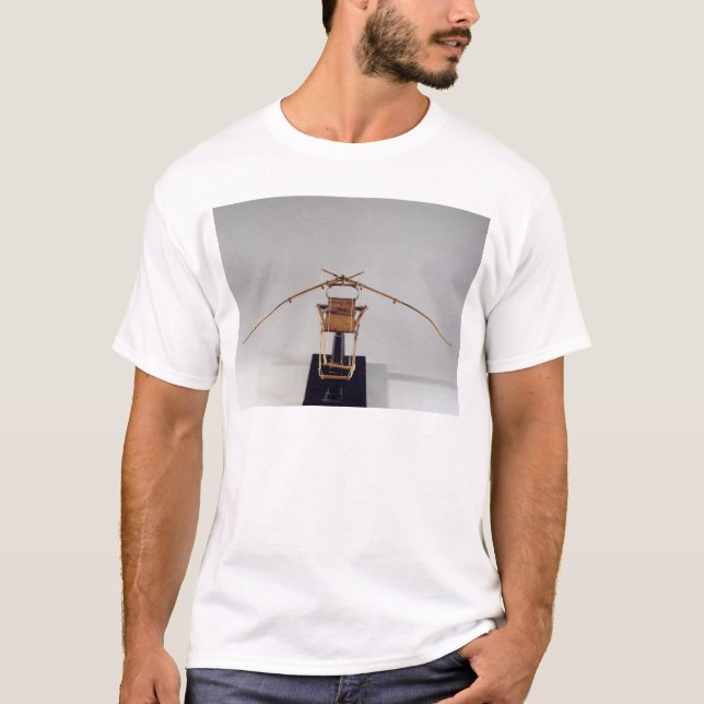 Camiseta Reconstrucción modelo del diseño de da Vinci (Anverso)