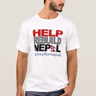 Camiseta Reconstrucción Nepal de la ayuda