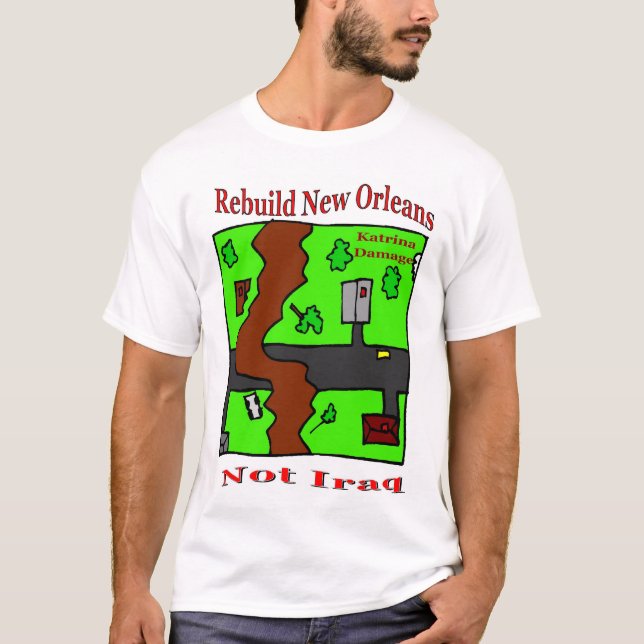 Camiseta Reconstruir Nueva Orleans Dos (Anverso)