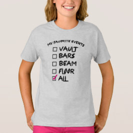 Camiseta Recopilación de eventos de gimnasia