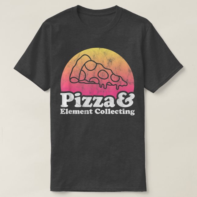 Camiseta Recopilación de pizza y elementos  (Diseño del anverso)