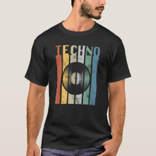Camiseta Récord de vinilo estilo de Techno Vintage Retro 70