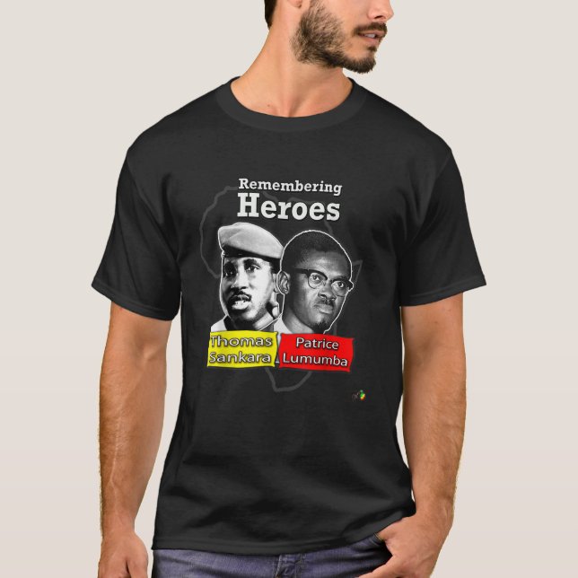 Camiseta Recordando a los héroes Thomas Sankara Patrice Lum (Anverso)