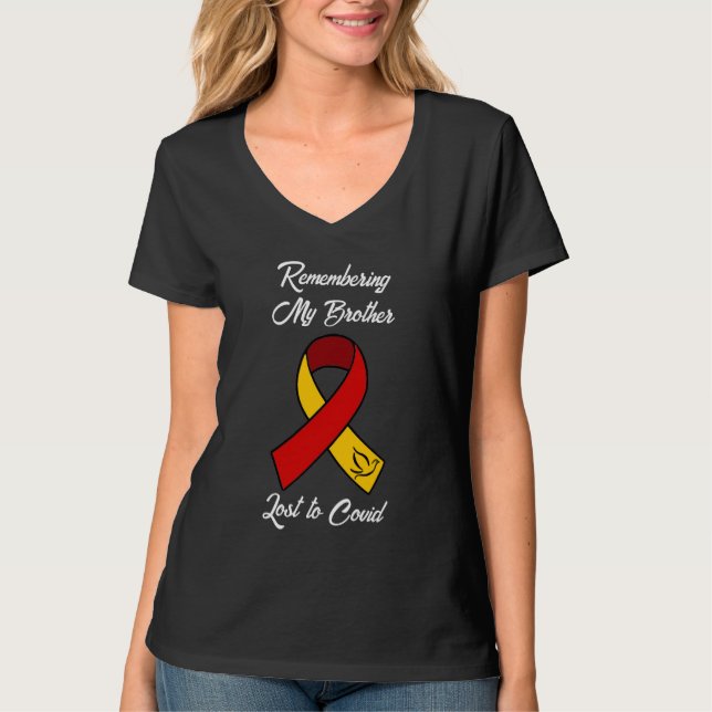 Camiseta Recordando a mi hermano | Perdido para Covid Memor (Anverso)