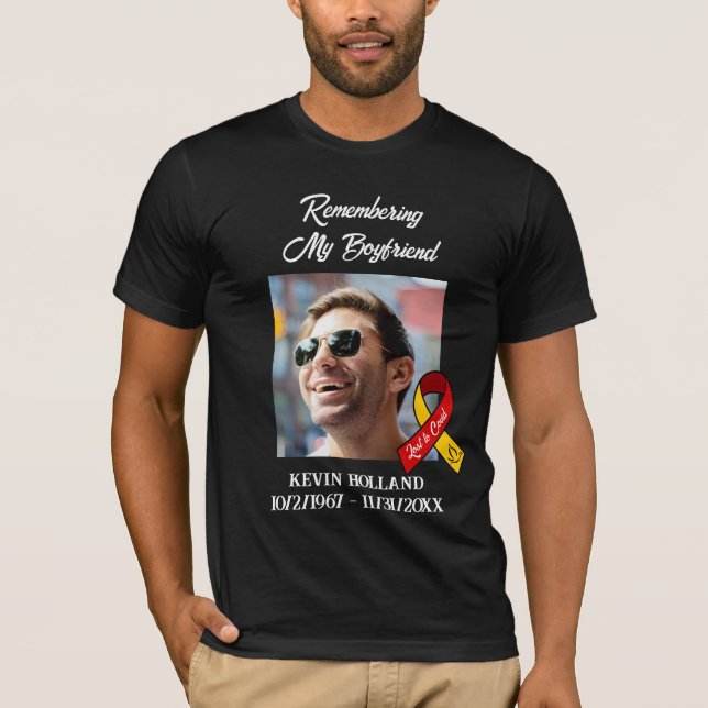 Camiseta Recordando a mi novio| Perdido para el Memorial de (Anverso)