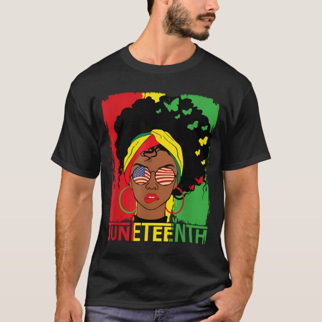 Camiseta Recordando a mis antepasados la libertad negra (Anverso)