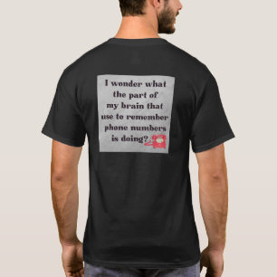 Camiseta Recordando los números de teléfono, divertido