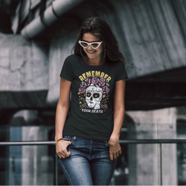 Camiseta Recordar El Día De Los Muertos En El Calavero (Subido por el creador)