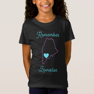 Camiseta Recordar Lewiston con nombre personalizado Texto e