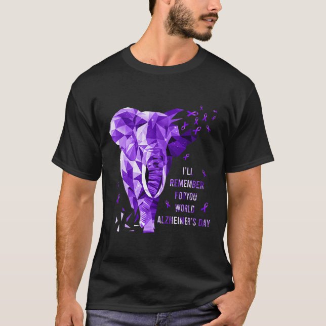 Camiseta Recordará Para Usted Mundo Alzheimerheimer Awaren (Anverso)