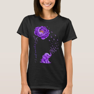 Camiseta Recordaré por elefante púrpura Alzheimer