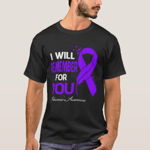 Camiseta Recordaré por ti la conciencia de Alzheimer