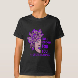 Camiseta Recordaré por ti mariposa Alzheimer Awarenes