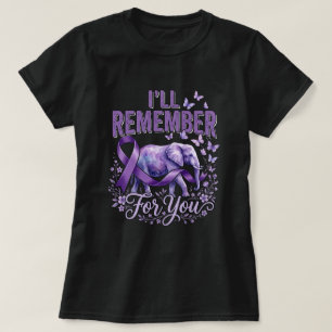 Camiseta Recordaré por usted Elefante Conciencia del Alzhei