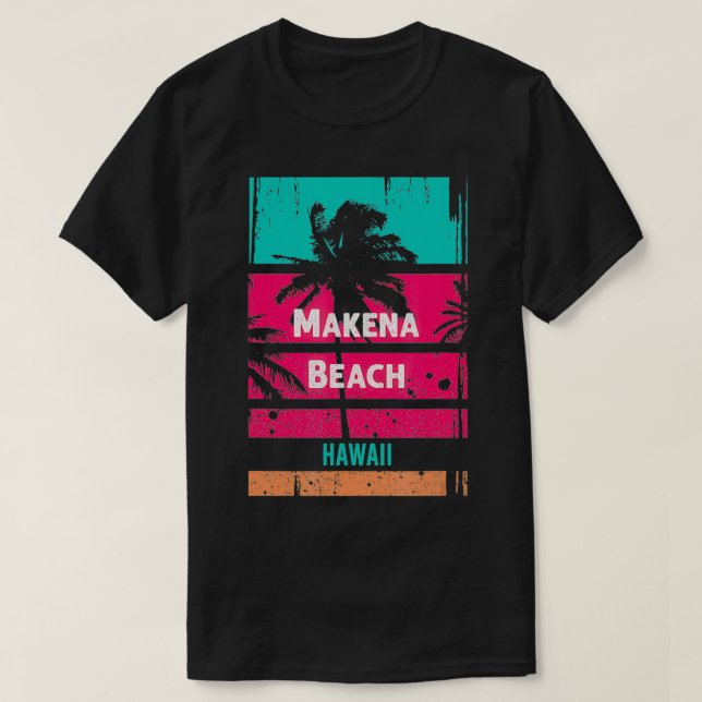 Camiseta Recordatorio de Hawái de Makena Beach Souvenir (Diseño del anverso)