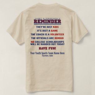 Camiseta Recordatorio de las divertidas reglas de deportes