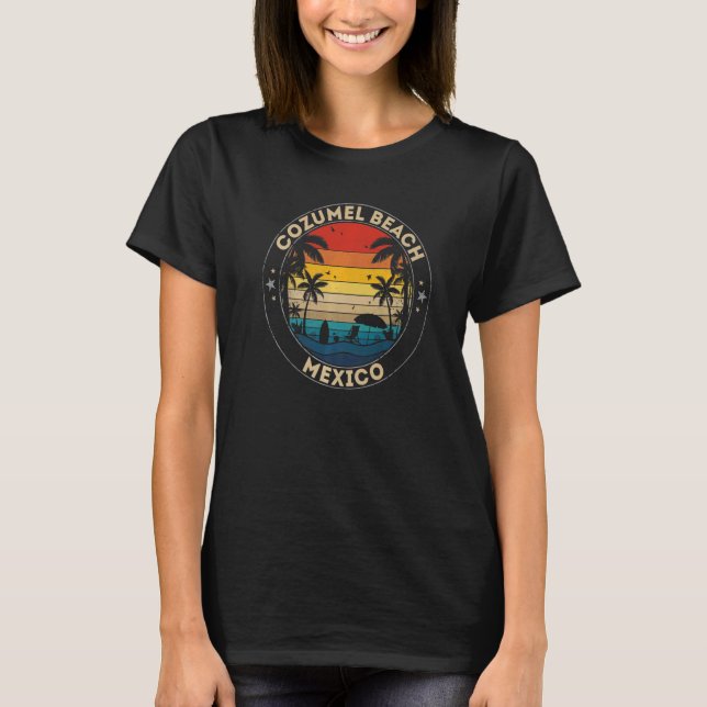Camiseta Recordatorio de México de Cozumel Beach Souvenir (Anverso)