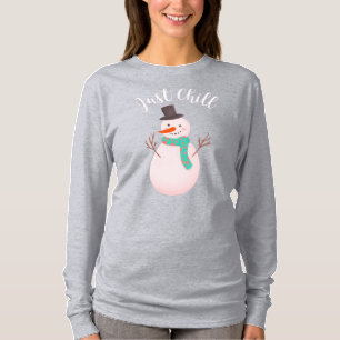 Camiseta Recordatorio de Snowman JUST CHILL relajante