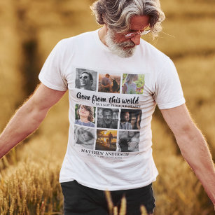 Camiseta Recordatorio del homenaje al Collage de fotos fami