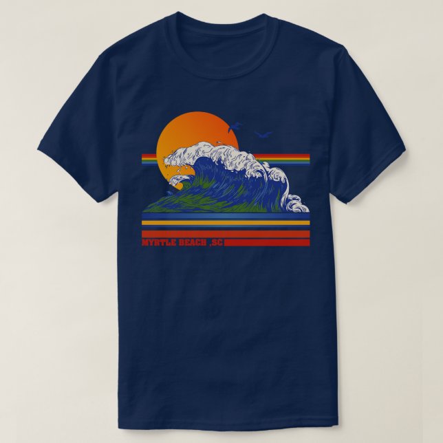 Camiseta Recordatorio retro Myrtle Beach SC 70s de estilo t (Diseño del anverso)