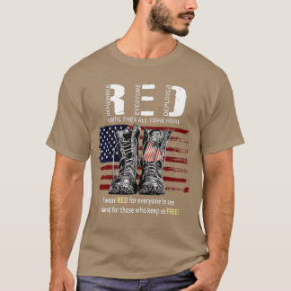 Camiseta Recordatorio rojo hasta que todos regresen a casa