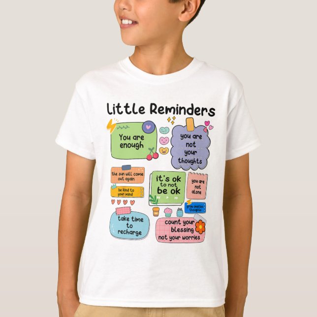 Camiseta Recordatorios de que usted es suficiente concienci (Anverso)
