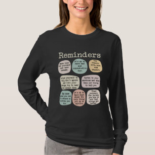 Camiseta Recordatorios Psicología Conciencia sobre Salud Me
