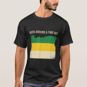 Camiseta Recorre Oregon Mapa Divertida Aventura Fauna Silve