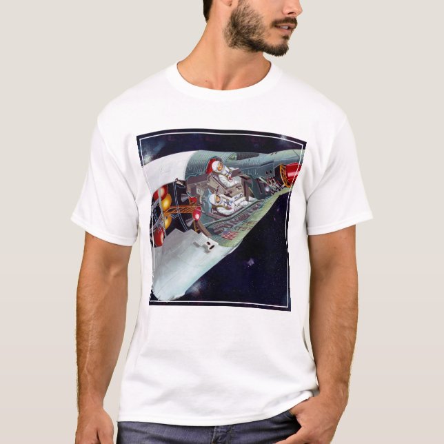 Camiseta Recorrer Una nave espacial Gemini De Dos Personas  (Anverso)