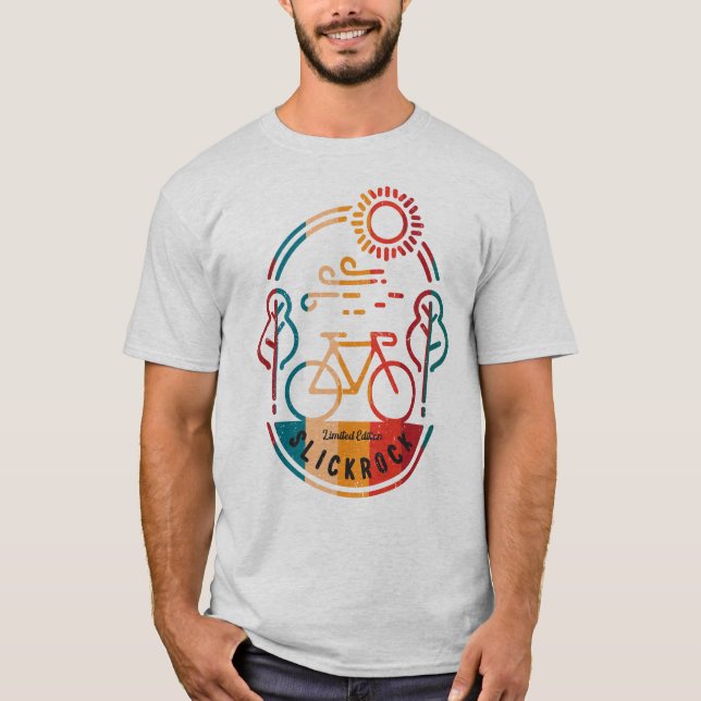 Camiseta Recorrido de ciclismo retro Slickrock (Anverso)