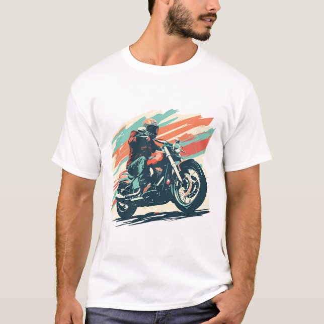 Camiseta Recorrido de motociclistas asombrosos (Anverso)