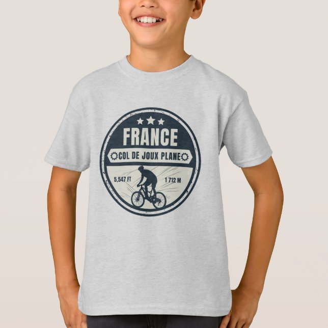 Camiseta Recorrido en bicicleta de Col de Joux Plane french (Anverso)