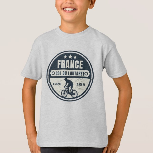 Camiseta Recorrido en bicicleta por Col du Lautaret french  (Anverso)