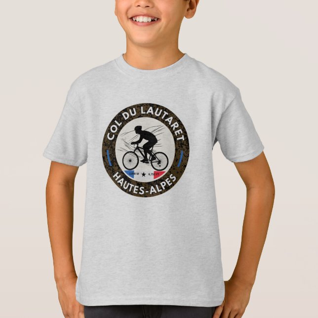 Camiseta Recorrido en bicicleta por Col du Lautaret french  (Anverso)
