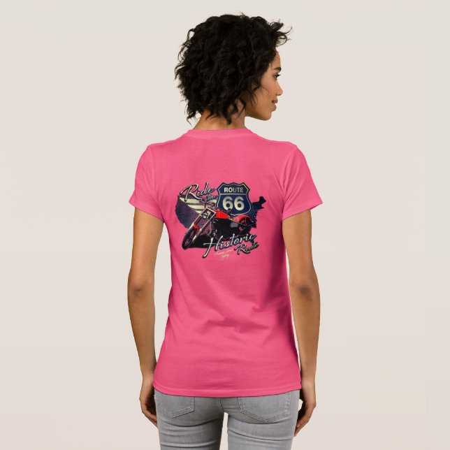 Camiseta Recorrido en motocicleta por la histórica carreter (Reverso completo)