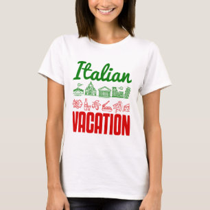 Camiseta Recorrido italiano de viajes de vacaciones a Itali
