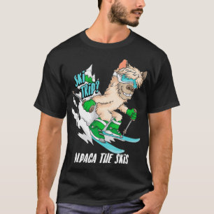 Camiseta Recorrido por Guay Alpaca Esquí Gracioso Animal Pu