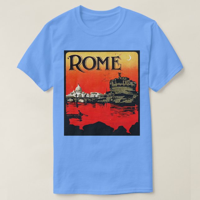 Camiseta Recorrido turístico de Roma de los años 80 (Diseño del anverso)